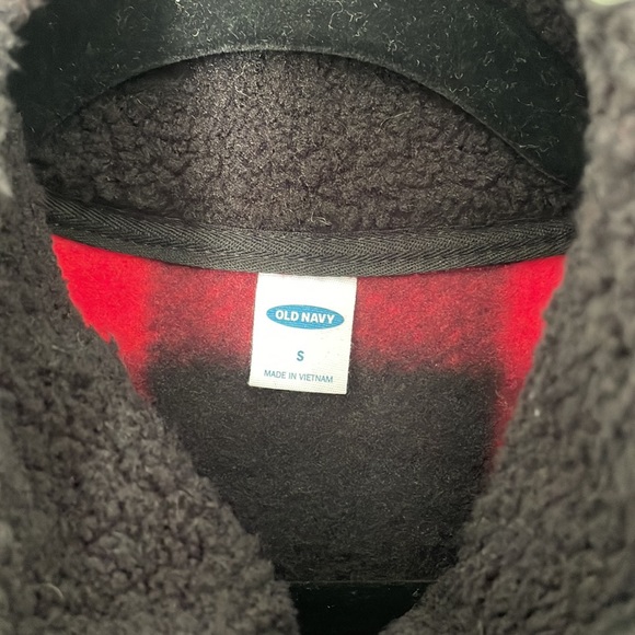 NWT Old Navy Buffalo Plaid Pullover Quarter Zip Fleece - Picture 8 of 9